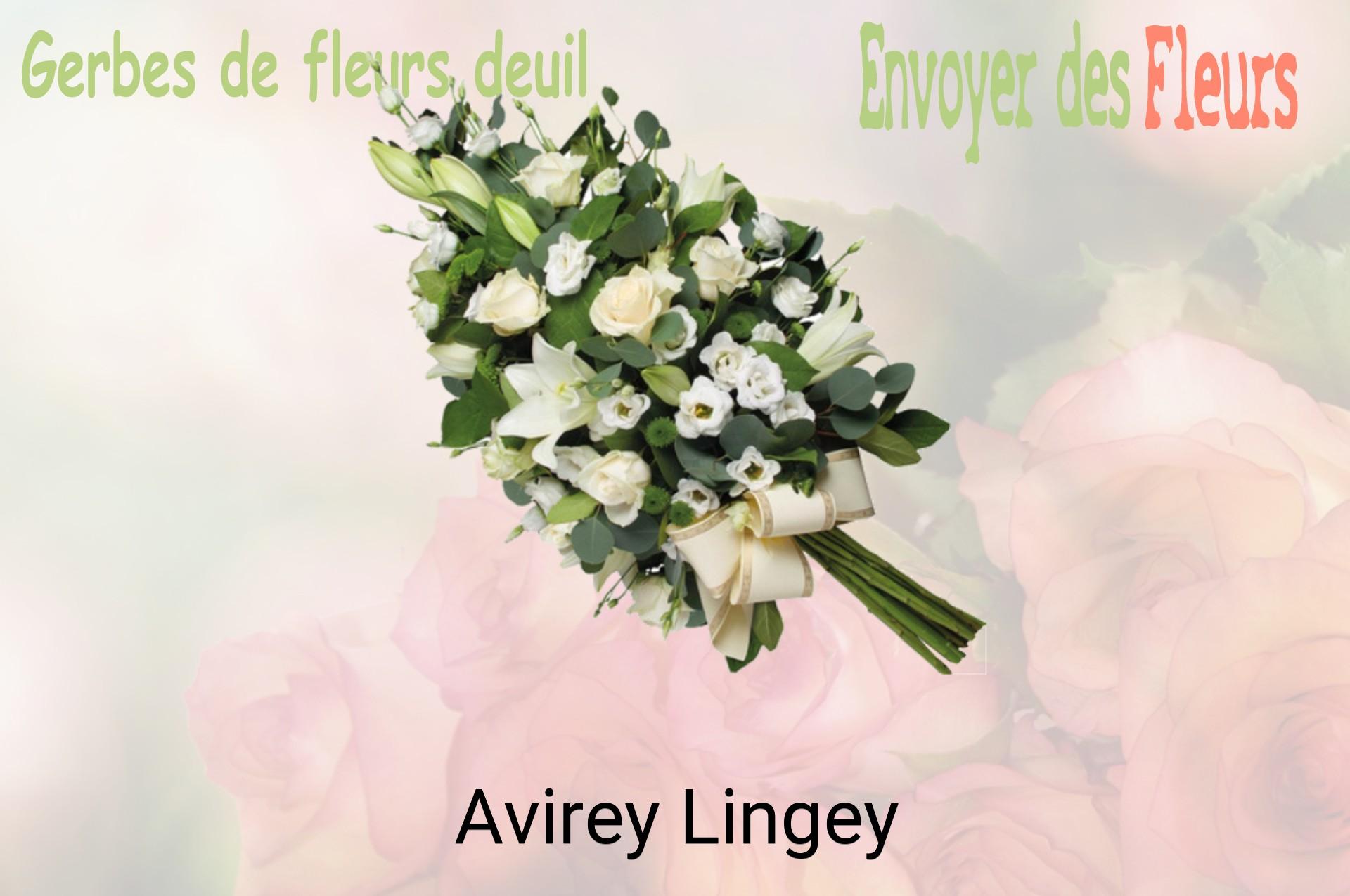 Gerbe de fleurs de deuil livrée à Avirey-Lingey